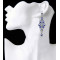 E-3859 2016 Free shipping new luxury red blue clear crystal silver plated alloy bridal earrings jewelry long tassel drop earrings for women