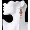 E-3859 2016 Free shipping new luxury red blue clear crystal silver plated alloy bridal earrings jewelry long tassel drop earrings for women