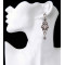E-3859 2016 Free shipping new luxury red blue clear crystal silver plated alloy bridal earrings jewelry long tassel drop earrings for women