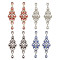 E-3859 2016 Free shipping new luxury red blue clear crystal silver plated alloy bridal earrings jewelry long tassel drop earrings for women