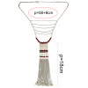 N-6417 3 Colors Bohemian Fashion Necklace Crystal Beaded Copper Pipe Tassel Chain Pendant Necklaces Women Jewelry