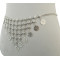 N-6401 Bohemian vintage silver plated coin tassel body chain Necklace with long chain for Women Jewelry