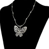 N-6400 Popular to the Women Butterfly Tassel Shape  Silver Plated Chain Charm Short Choker Bid Neckalce