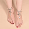 B-0794 Ethnic Summer Anklet Boho Beads Anklets Foot Silver Chain Hamsa Beach Jewelry Girl
