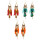E-3864 Newest  Fashion Design Gold Plated Chain Bohemian Style Long Feather Tassel Hollow Out Drop  Earrings