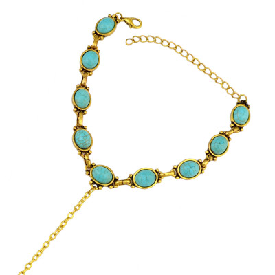 B-0788 Fashion Summer Simple Design  Beach Anklet Gold Silver Plated  with Resin Beads Anklets for Girl's Barefoot Anklets