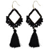 E-3863 bohemian vintage style Fashion Design Gold Plated Long Tassel crystal Earrings for women jewelry