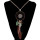 N-6443 4 Colors Bohemian Fashion Necklaces Leather Chain Resin Feather Tassel Necklace For Women Jewelry