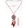 N-6443 4 Colors Bohemian Fashion Necklaces Leather Chain Resin Feather Tassel Necklace For Women Jewelry