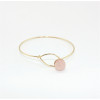 B-0798 Fashion Goldplated Natural Stone Beads Bangle Bracelet Jewelry for Women