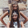 F-0352 Bohemian vintage style silver metal hollow out flower headpiece headband ethnic head chain headwear hair jewelry
