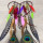 F-0351 Retro Style Rope Chain Natural Stone Feather Tassel Hairband Accessory
