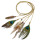 F-0350 bohemian vintage style hemp rope chain resin beads feather tassel hairband for women jewelry