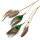 F-0350 bohemian vintage style hemp rope chain resin beads feather tassel hairband for women jewelry
