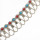 N-6408 Vintage Silver Short Chain Resin Beads Tassel Statement Necklace Choker