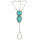B-0793 Bohemian Gypsy Silver plated waterdrop shape turquoise Bracelet and anklet  For Women Jewelry