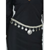 N-6426 vintage Summer Style Gypsy Silver Plated Alloy Carving Coin Waist Chain Belly Body Chain Body Belt