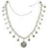 N-6426 vintage Summer Style Gypsy Silver Plated Alloy Carving Coin Waist Chain Belly Body Chain Body Belt