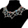 N-6425 Fashion Boho Vintage Silver Plated  Chain Red& Blue Resin Beads Tassel Statement Women Necklace Jewelry