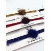 N-6452 6 Colosrs Fashion  Leather Nylon Rope Statement Choker Necklace