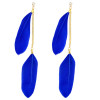 E-3874 5 Colors Bohemian Fashion Drop Earrings Feather Tassel Crystal Rhinestone Earrings for Women Jewelry