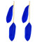 E-3874 5 Colors Bohemian Fashion Drop Earrings Feather Tassel Crystal Rhinestone Earrings for Women Jewelry