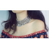 N-6348 Vintage Tribal Tibet Silver Statement Collar Choker Bib Necklace Short Chain Wide Necklaces 2 Styles