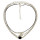 N-6435 3 Pcs/set Fashion Leather Chain Silver Plated Chain Black Resin Pendant Choker Necklace