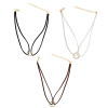 N-6440 Korean Fashion Black Velvet Rope Ring Pendant Choker Necklace Jewelry