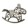 P-0333 Vintage Silver/Gold Brooch Pins Crystal Rhinestone Silver Alloy Brooches Unisex Jewelry Suit Accessories