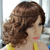 F-0360 Bohemian Handmade Wooden Beaded Weave Leather Feather Tassel Hairband Accessory Jewelry