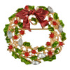 P-0337 Christmas Gift Cartoon Clothing Corsage Crystal Rhinestone Santa Claus Christmas Tree Brooch Pin