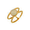 R-1396 9 Pcs/set  Fashion Goldplated Resin Beads Knuckle Rings Midi Ring Women Jewelry
