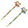 F-0363 New Fashion Vintage Women Girl Exquisite Gold Plated Alloy Crystal Head Piece Hair Jewelry