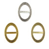 P-0336 Vintage Gold Silver Plated  Alloy Charm Geometry Shape for Women Beautiful Flower Scarf Buckle Brooch  Accessory