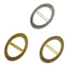 P-0336 Vintage Gold Silver Plated  Alloy Charm Geometry Shape for Women Beautiful Flower Scarf Buckle Brooch  Accessory