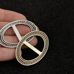 P-0336 Vintage Gold Silver Plated  Alloy Charm Geometry Shape for Women Beautiful Flower Scarf Buckle Brooch  Accessory