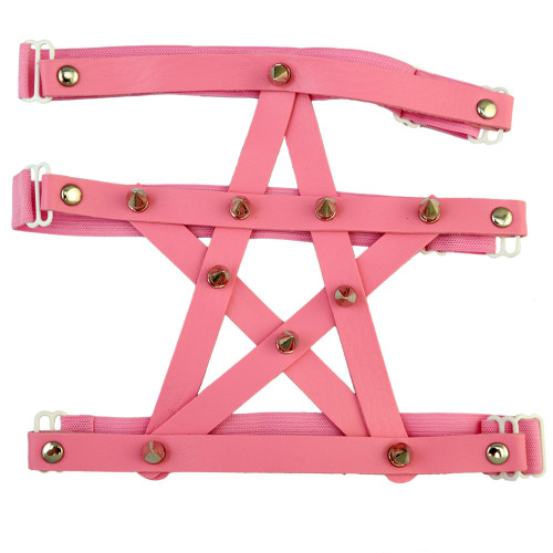 B-0808 Bohemian Rivet Star Shape Leather Thigh Chain Elastic Rope Bracelets & Bangles For Women Jewelry