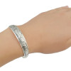 B-0804 Fashion Vintage Silver Plated Caving Adjustable Bangle Cuff Bracelet