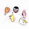 P-0338 Christmas Gift 9 style Candy-colored Cartoon Images Brooch pin Accessories