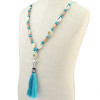 N-6446 Bohemian Vintage Rope Natrul Shell Wood Beads Pendant Necklace Jewelry