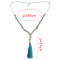 N-6446 Bohemian Vintage Rope Natrul Shell Wood Beads Pendant Necklace Jewelry