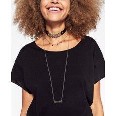N-6456 Fashion Long Tassel Chain Silver Plated Punk Style Leather Bid Choker Pendant Necklace for Women Jewelry