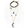 N-6453 2Pcs/set Delicate Design Gold Plated Star & Moon Pendant Necklaces Black Leather Chain Choker Necklace Women Jewelry