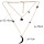 N-6453 2Pcs/set Delicate Design Gold Plated Star & Moon Pendant Necklaces Black Leather Chain Choker Necklace Women Jewelry
