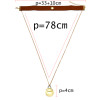 N-6459 New Fashion Black and Brown Long Leather Chain Lock Shape Pendant Necklace for Women Jewelry