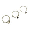 R-1406 6pcs/Set Fashion Wholesale price Silver Plated Alloy Hollow out Carved Flower Shape With Crystal Gypsy Punk Finger Rings Set Jewelry