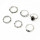 R-1404 Boho Style Vintage Silver Plated Alloy Leaf Shape with Resin Knuckle Nail Midi Rings Set Jewelry 6Pcs/Set