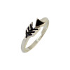 R-1404 Boho Style Vintage Silver Plated Alloy Leaf Shape with Resin Knuckle Nail Midi Rings Set Jewelry 6Pcs/Set