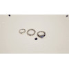 R-1414  6pc/lot Vintage style silver plated crystal rings set for Women Jewelry